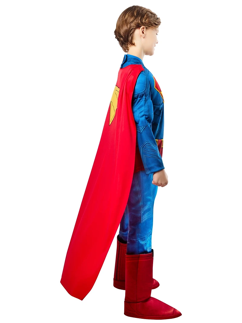 Costume Deluxe Superman avec Poitrine Musclée du Film Superman pour Enfants par Rubies, Garçons
