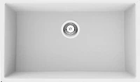 American Imaginations 34-in. W CSA Approved White Granite Composite Kitchen Sink With 1 BowlAI-34477