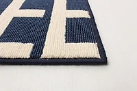 ECARPET Indoor/Outdoor for Balcony, Patio and Garden Villa Blue Rug