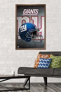 NFL New York Giants - Helmet 16 Wall Poster, 14.725" x 22.375" Framed