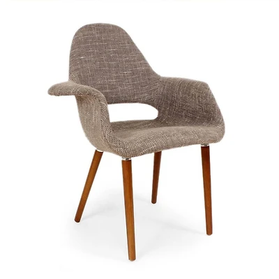 Chaise taupe organique Plata Décor Import