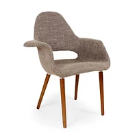 Chaise taupe organique Plata Décor Import