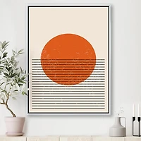Designart Compositions géométriques minimales de formes élémentaires XIII ART MURAL À CADRE FLOTTÉ