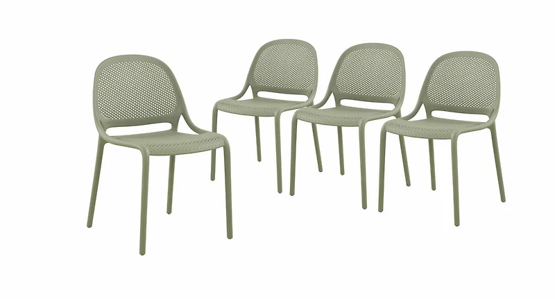 Summer armless dining chair Green Jade (4 chairs/box )