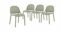 Summer armless dining chair Green Jade (4 chairs/box )
