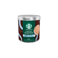 STARBUCKS MÉLANGE À CHOCOLAT CHAUD SIGNATURE, 40 % de cacao, fièrement préparé au Canada avec du cacao provenant à 100 % de sources durables Rainforest Alliance, contenant de 300 g 300.000 300g