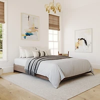Nexera Alibi Queen Platform Walnut Bed