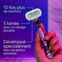 Gillette Venus Miami Midnight Extra Smooth Women's Razor Blade Refills, 6 Refills