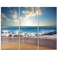Tableau sur toile imprimée Design Art Photographie paysage marin Couchée de soleil sur la mer