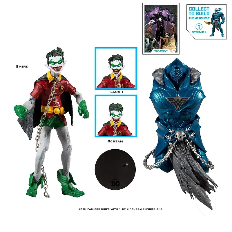 McFarlane Toys - DC Multiverse - Figurine Robin Earth-22 (Dark Nights : Metal) avec pièces pour la figurine "The Merciless"