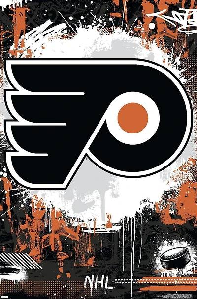 NHL Philadelphia Flyers - Maximalist Logo 23 Wall Poster, 22.375" x 34"