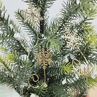 Holiday Time Metal 10ct Snowflake Hooks Ornaments - Gold, Holiday Time Metal 10ct Snowflake Hooks Ornaments - Gold