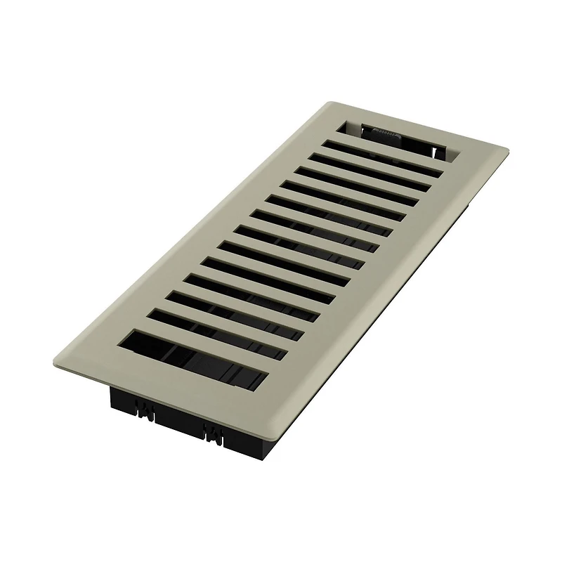 Imperial 3" x 10" Satin Nickel Steel Floor Register, Montezuma, 3"x10" SNKL Montezuma Flr Reg