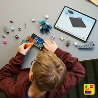 LEGO Minecraft La Rencontre avec le Gardien, Produit de Jeu Vidéo à Collectionner 21274 LEGO La rencontre avec 21274