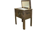 53QT Rustic Wood Cooler