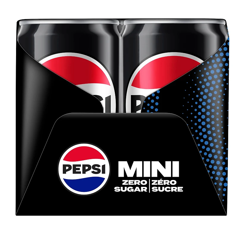 Pepsi Zéro sucre 6 x 222mL, Mini Cans
