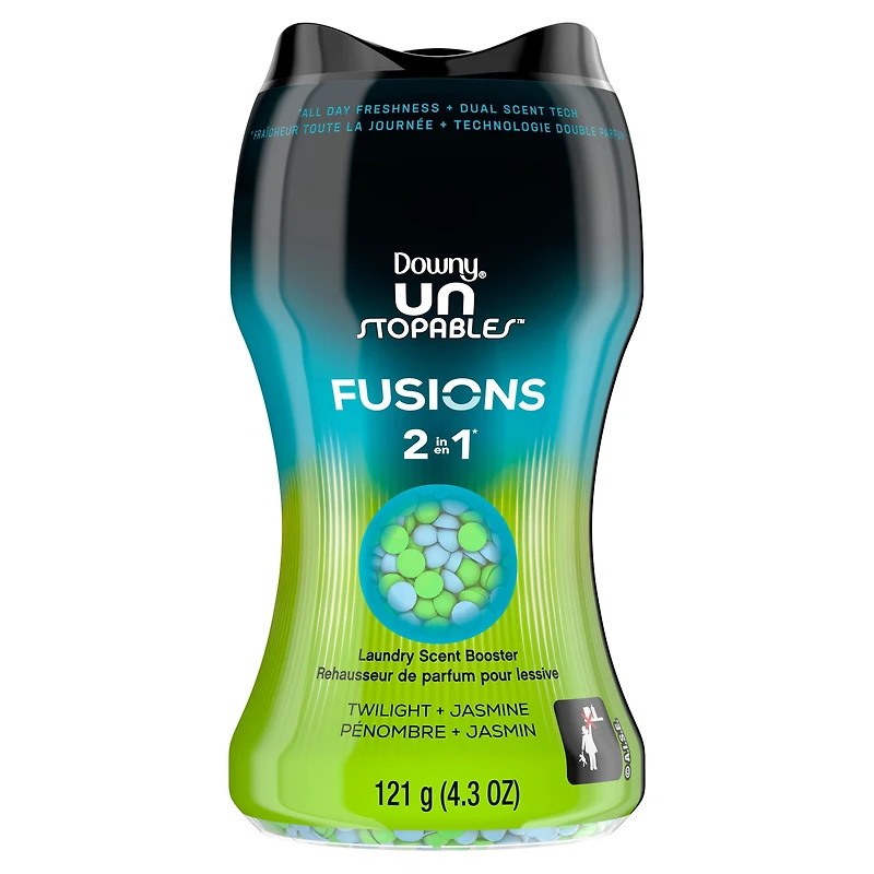 Downy Unstopables Fusions In-Wash Laundry Scent Booster Beads, Twilight and Jasmine Scent, 2-in-1 All Day Freshness + Dual Scent Technology