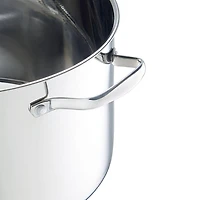 Faitout en acier inoxydable avec couvercle en verre Mainstays 13 pte, prêt pour l’induction