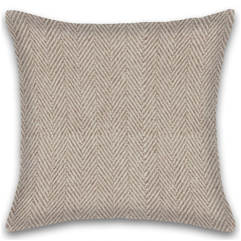 Ensemble de 2 coussins en coton à rayures à chevrons remplis de poly avec fermeture à glissière lavable en machine