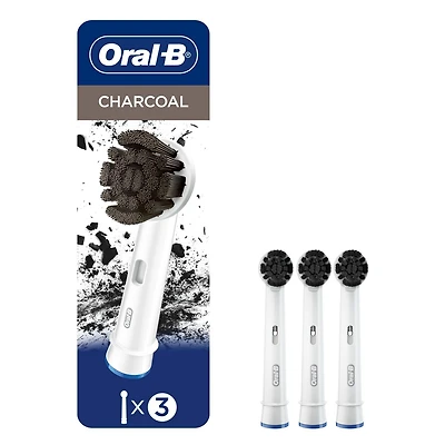 Brossettes de rechange pour brosse à dents électrique Oral-B Charbon 3 unités