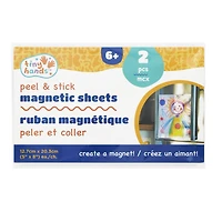 TINY HANDS Peel‑and‑Stick Magnetic Sheets, 2 pc, 12.7 × 20.3 cm, Craft