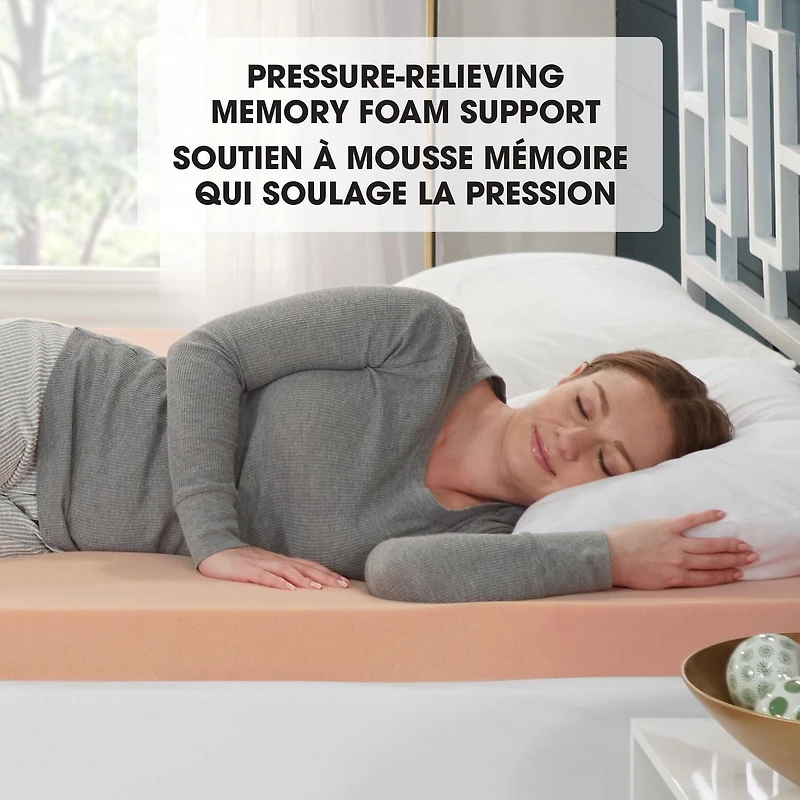 Dream Serenity 3" COPPER RX Memory Foam Mattress Topper, Double