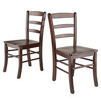 Winsome Perrone 3pc Drop Leaf Dining Table Set with Ladder Back Chair