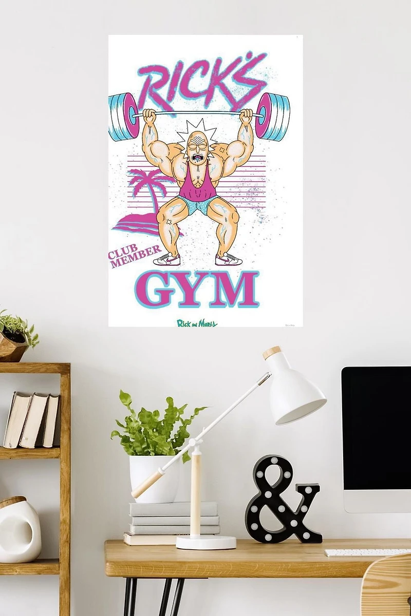 Rick And Morty - Rick's Gym Wall Poster, 22.375" x 34"