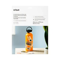 Cricut Printable Waterproof Holographic Sticker Set - US Letter (5 ct), Transparent Holographic