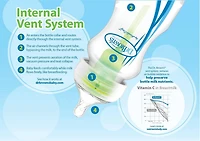 Tétines en silicone en Col large de Dr. Brown's Natural Flow Options+, Vitesse 3 (6m+) , paquet de 6