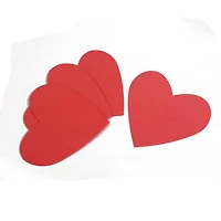 10 COEURS EN MOUSSE ROUGE