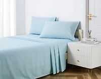Chaps Couverture régulière en polaire de flanelle douce et soyeuse Bleu King Couverture régulière confortable bleu trèsgrandlit