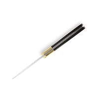 Couteau Buck 113 Ranger Skinner, couteau élégant, haute performance, manche en ébène/laiton, lame en acier 420HC, gaine en cuir, fabriqué aux États-Unis