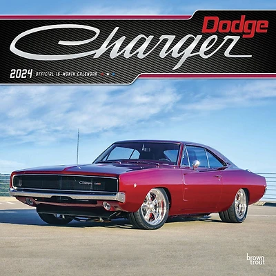 BrownTrout Dodge Charger OFFICIAL 2024 12x24 Inch Square Wall Calendar, 9781975466848