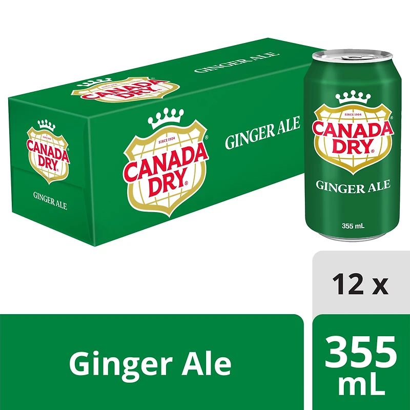 Canada Dry® Ginger Ale 355 mL Cans, 12 Pack, 12 x 355 mL