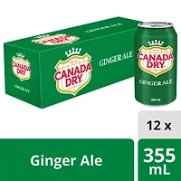 Canada Dry® Ginger Ale 355 mL Cans, 12 Pack, 12 x 355 mL
