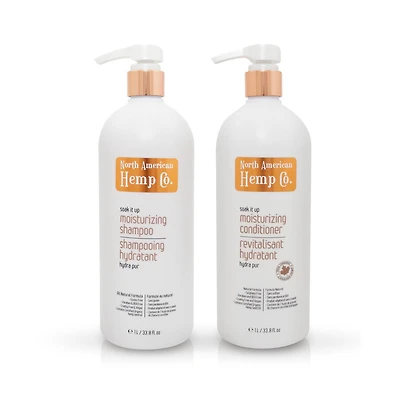 North American Hemp Co. All Natural Moisturizing 1L Hair Care 2pc Set