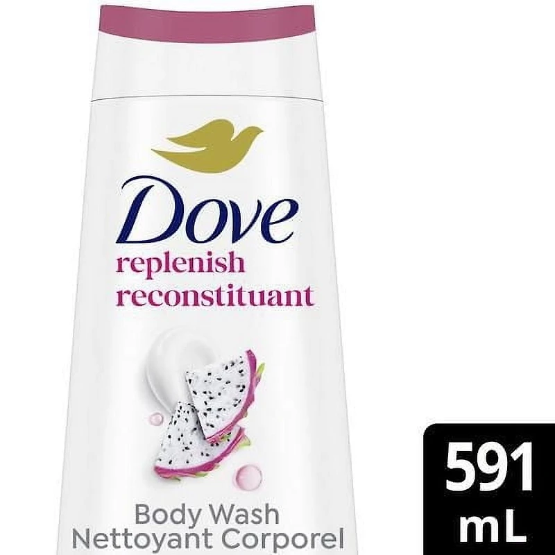 Dove Body Wash for Healthy Looking Skin, Replenishing Dragon Fruit & Coconut Cream, with 24hr Renewing MicroMoisture, 591mL, 591 ml
