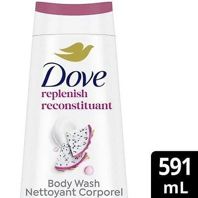 Dove Body Wash for Healthy Looking Skin, Replenishing Dragon Fruit & Coconut Cream, with 24hr Renewing MicroMoisture, 591mL, 591 ml