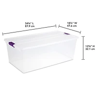 Sterilite 104 Liter ClearView™ Latch Wheeled Underbed Box