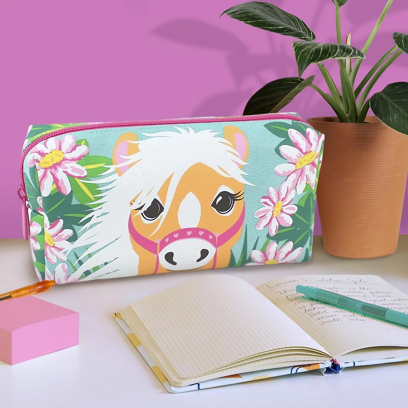 Pen + Gear Character Pencil Pouch with Pretty Pony Design