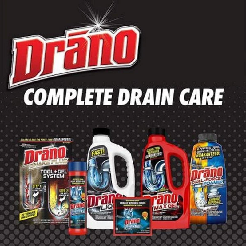 Drano Cristaux puissance professionnelle débouche-tuyaux et nettoyant de drains