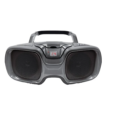 Proscan Portable Bluetooth Boombox with Top-Loading CD Player and AM/FM Radio - Silver