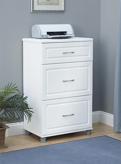 Kendall 24" 3 Drawer Base Cabinet, White