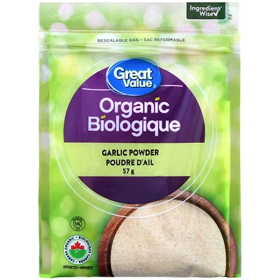Poudre d’ail biologique Great Value