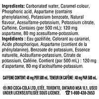 Coca-Cola Cherry Zero Sugar Bottle, 500 mL, 500 mL