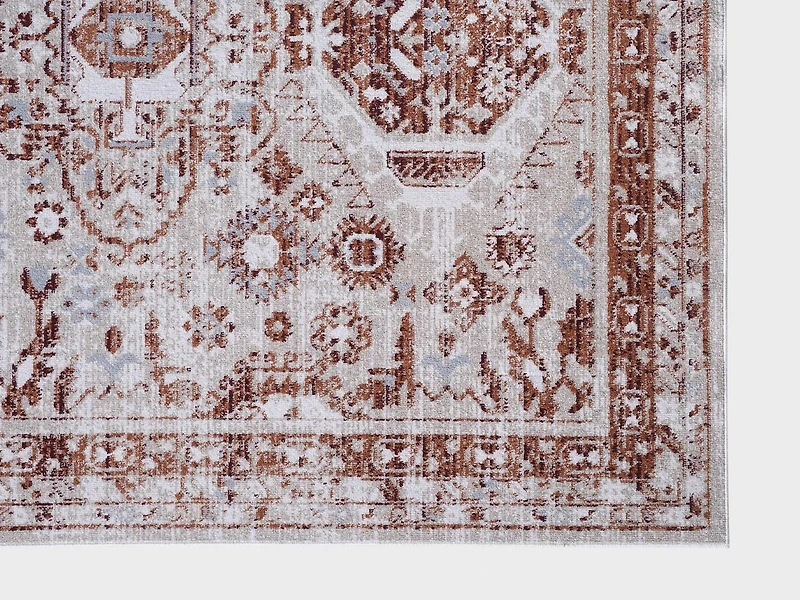 Rug Ease Abril Mink and Terracotta Area Rug