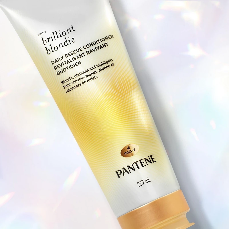Revitalisant ravivant quotidien Pantene Brilliant Blondie pour cheveux colorés blonds, sans parabènes