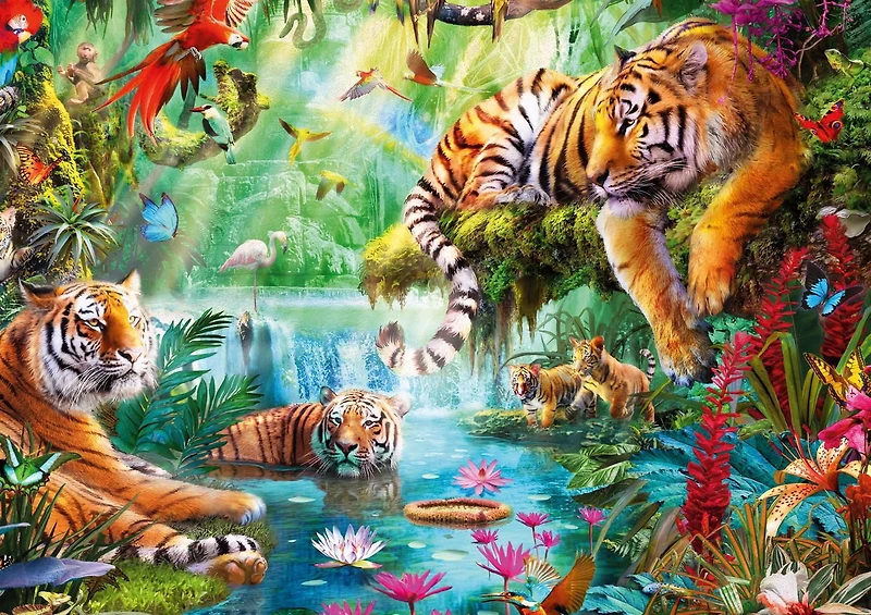 Buffalo Games Large Pieces Tiger Lagoon 300 Piece Jigsaw Puzzle