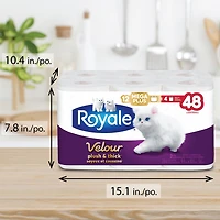Royale Velour papier hygiénique, 12 équivalant à 48 rouleaux